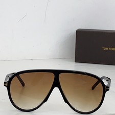 Tom Ford FT1211 Aviator Sunglasses 65□5-140 Black Frame Brown Gradient Lens