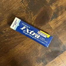 Vintage 80s NOS - Wrigley’s Extra Sugar Free Gum 5 Sticks Winter Fresh Blue