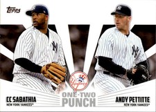 CC Sabathia / Andy Pettitte 2023 Topps One-Two Punch #12P-4 New York Yankees