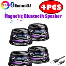 4PACK G200 Portable Mini Magnetic Bluetooth Speaker Phone Stand Sound RGB Light