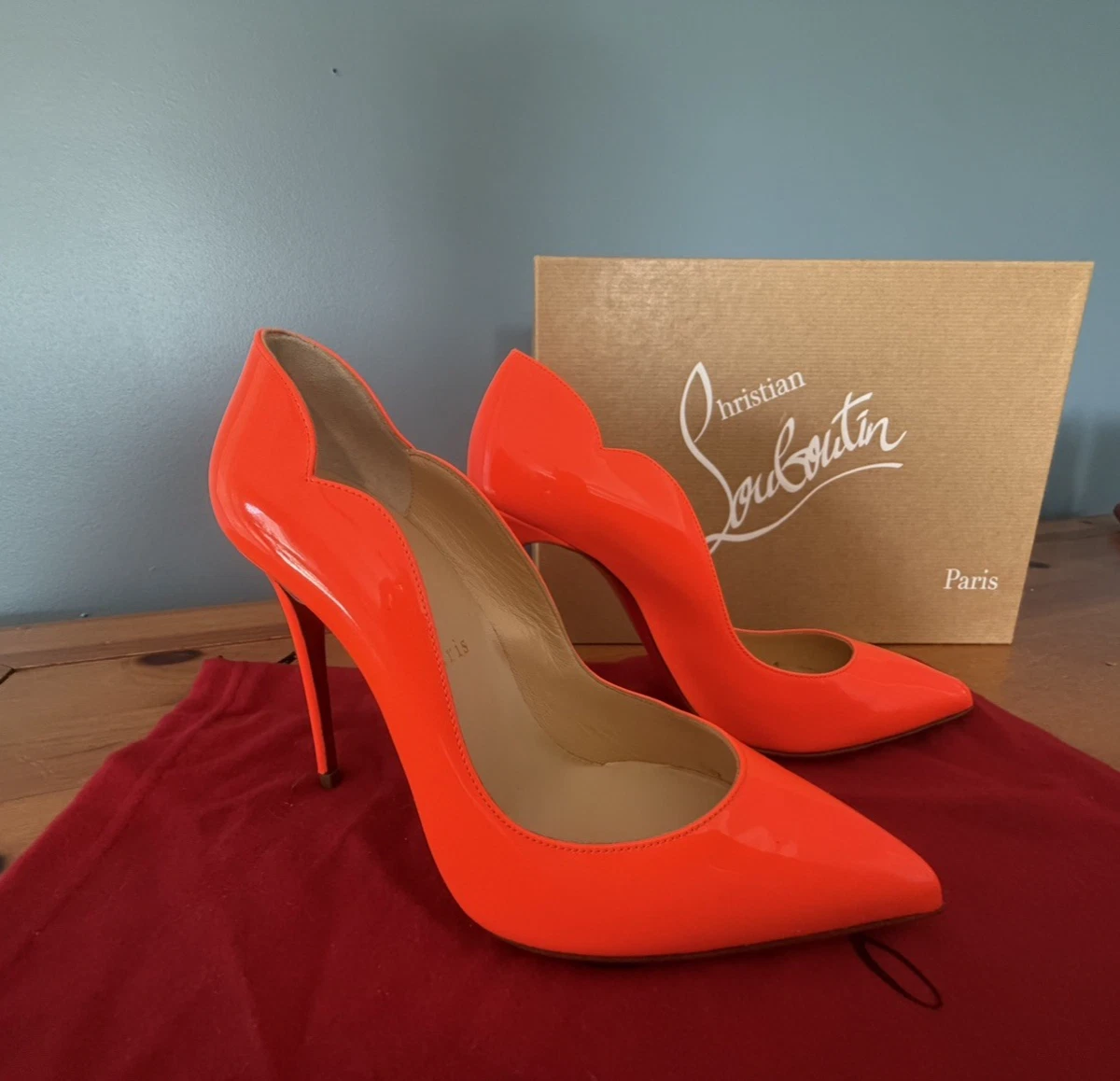 orange dress pumps AXXD Pointed Toe Low Heels Shallow Comfort Solid Color Orange Dress Shoes For Women 2023 Wedding Guest Christmas Size 42(US:9)