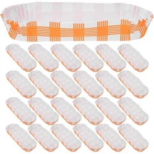 Hot Dog Holder Groove 100 Pcs Paper Food Trays Snack Container for Take-Out