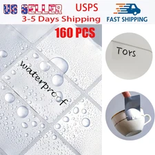 160PCS Sheets Food Labels Container Office Reusable for Containers Freezer