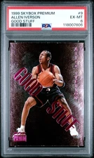1999 SKYBOX PREM GOOD STUFF #9 ALLEN IVERSON PSA 6