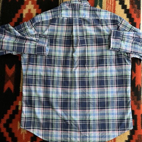 Ralph Lauren Shirt Mens 2XL Oxford Blue Pink Plaid Button Down Casual Preppy - Picture 8 of 12
