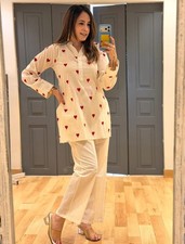 Women's Office Wear Top Kurti Cord Set Indian Bollywood Ethnic Kurta Pant Set