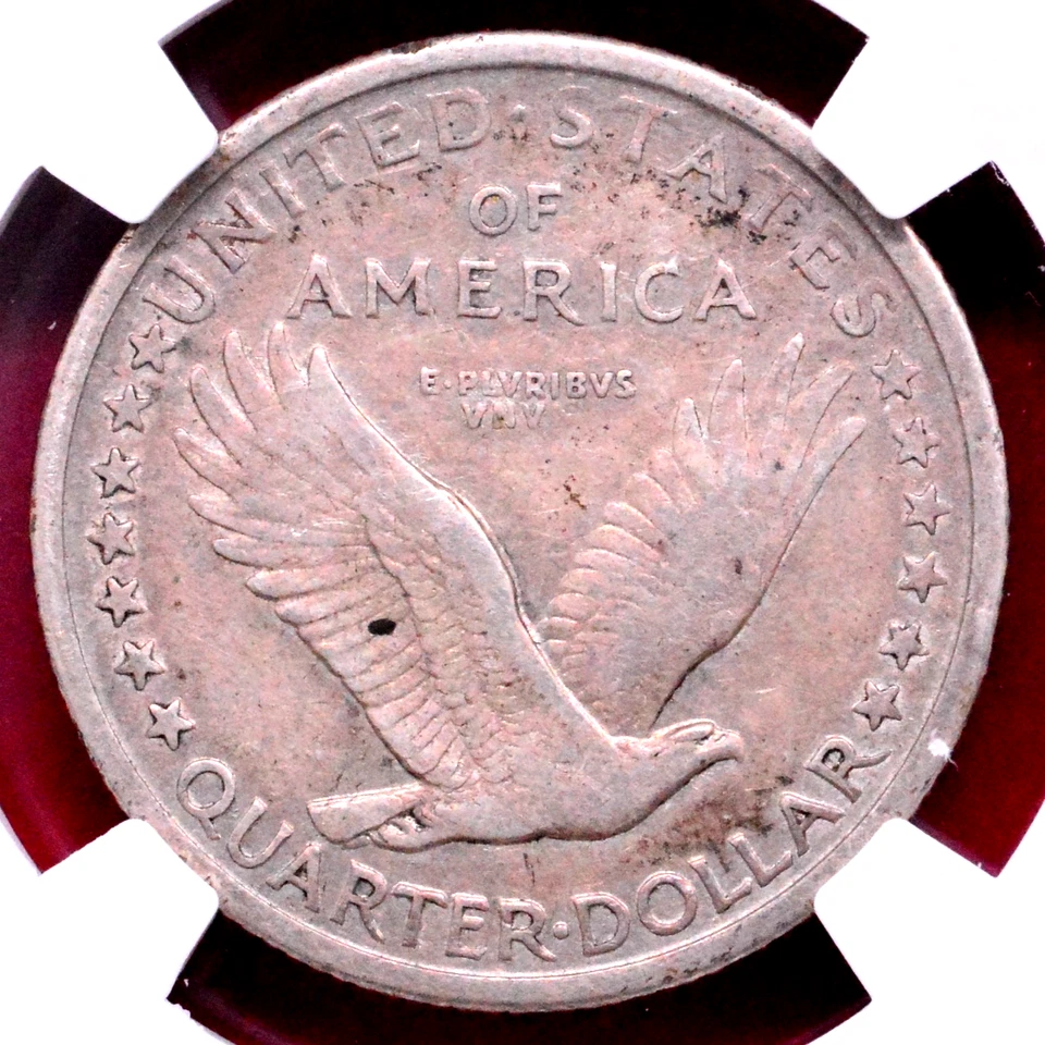 NGC VF-35! 1917 TYPE 1 STANDING LIBERTY QUARTER - Image 3 of 3