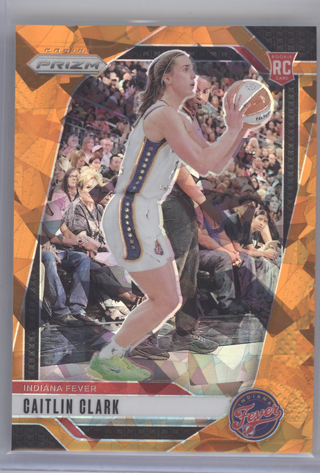 2024 Panini Prizm WNBA #22 Caitlin Clark Ice Orange Prizms