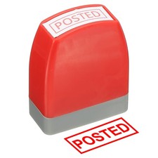 Posted Notice Stamp, Office Stamp Pre Inked Stamp, Red