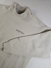 Essentials Fear of God Beige Mock Neck Pullover Sweatshirt Logo Unisex L