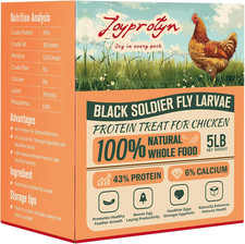 5LB Non-Gmo Dried Black Soldier Fly Larvae for Chickens   85X More Calcium Grubs