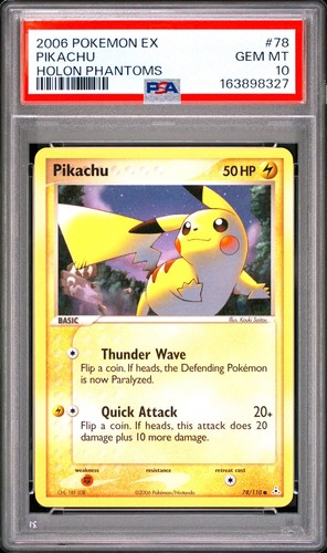 Pikachu graded PSA 10 for sale on eBay