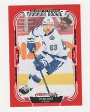 2025-26 O-PEE-CHEE HOCKEY RED BORDER ROOKIE DYLAN DUKE LIGHTNING #575