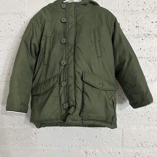 Gap Boys Jacket 5 Years Green Hooded Winter Warm AK5 - Picture 3 of 5