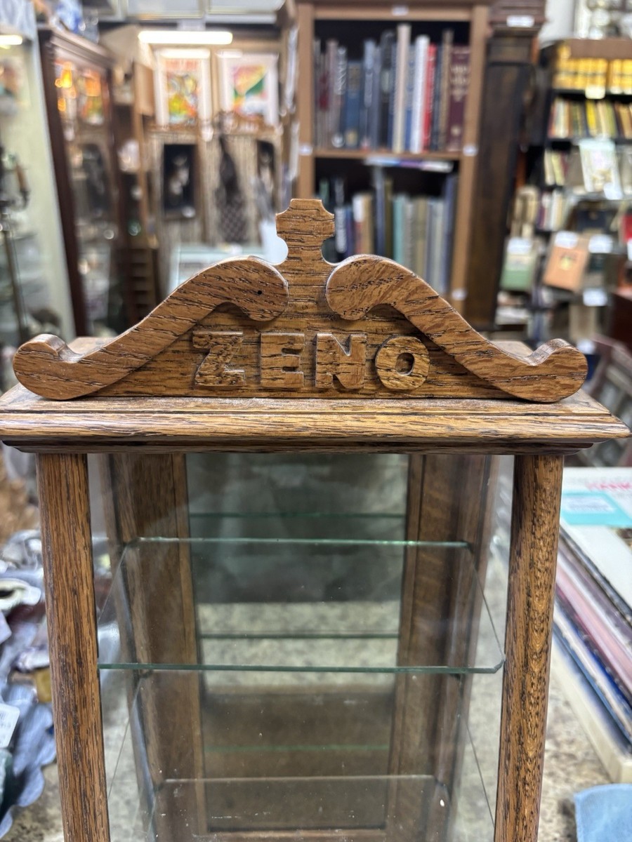 Antique Countertop Display Case ZENO GUM Glass shelf 18th C