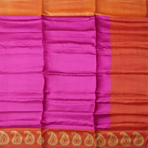 Namaste Vintage lila Sari 100 % reine Seide gewebt Paisley Sari 5 Jahre Handarbeit Stoff - Bild 4 von 6