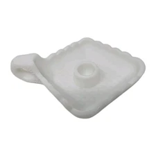 Imperial Glass Co Pressed Milk Glass Handled Candleholder Vintage