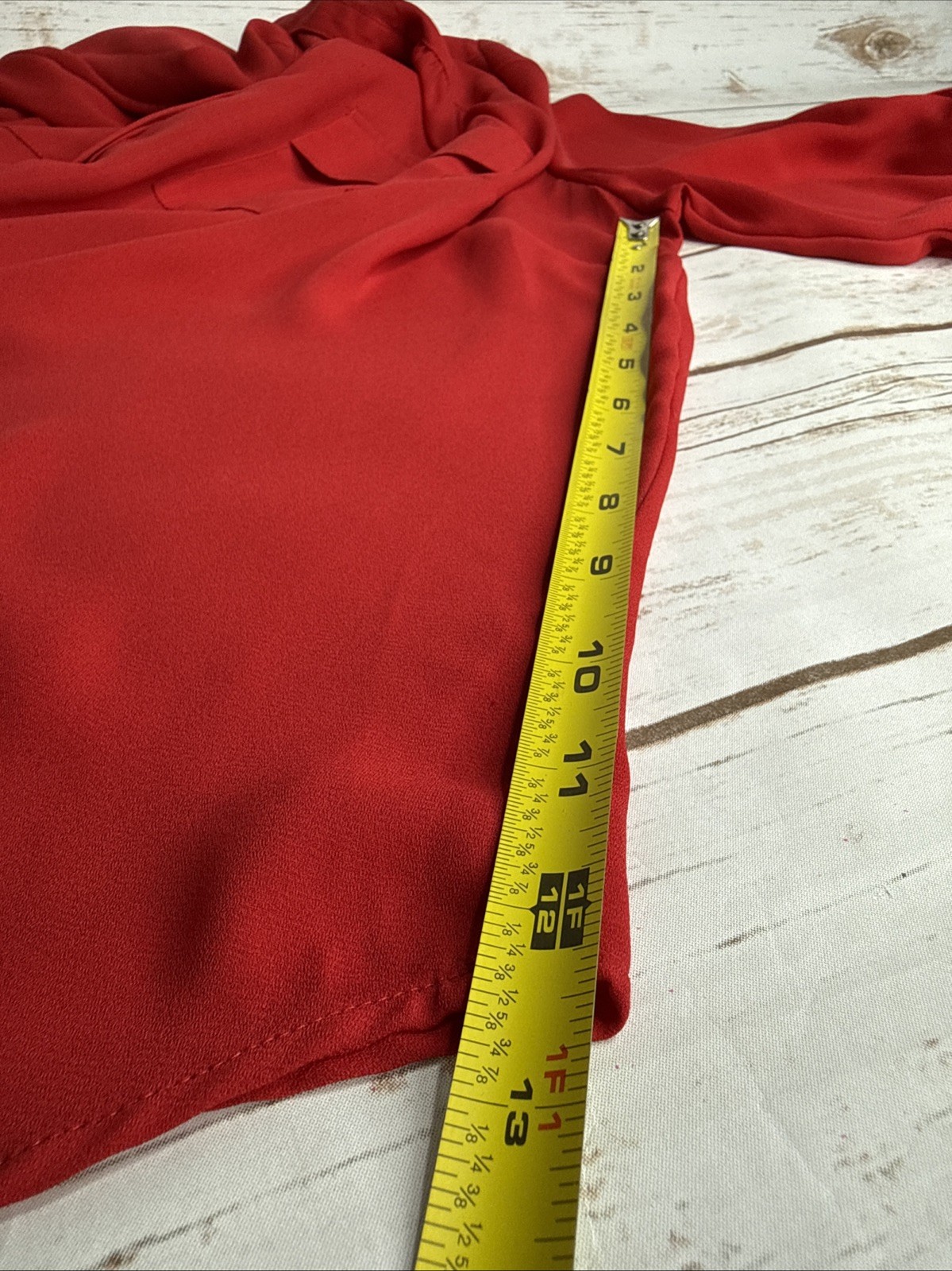 Torrid Harper Split Neck Blouse Pockets Roll Tab … - image 12