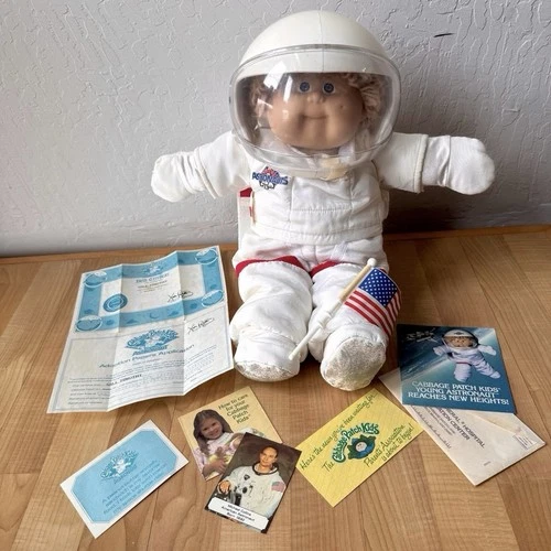 Vintage Cabbage Patch Kids Astronaut W/ Adoption Papers And Outfit - Boy, Blond