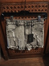Ladies Sz 3 Shorts Ripped And Fringed Denim. Perfect Cool Look For A Hot Summer