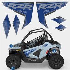 Polaris Rzr 200 Efi Utv Decals Graphics Kit Stickers Laminate 320 Micras Mate Polaris Rzr 200 Efi Utv Decals Graphics Kit Stickers Laminate 320 Micras Mate