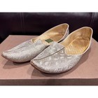 Vintage Metallic Gold Daniel Green Comfy Slippers Women's Size 6 1960s Shoes