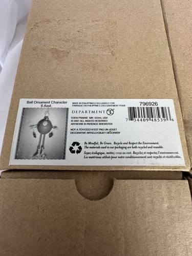 Dept 56 - PATIENCE BREWSTER - Ball Ornament Characters - Complete Set of 6 - Picture 12 of 12