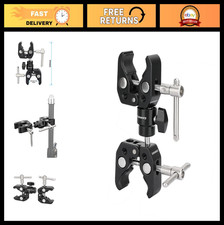 CAMVATE Double Super Crab Gripper Clamps with Adjustable 1/4"-20 Ball Head Holde