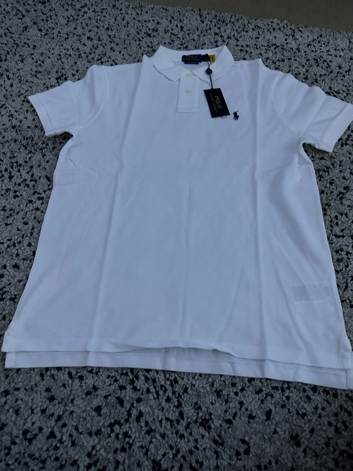 Polo Ralph Lauren Men’s Classic Polo Shirt In White Size L BNWT rrp £109.00