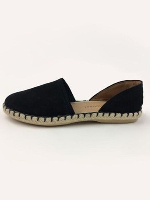 NEW Eric Michael Women Olivia Black d'Orsay Espadrille Jute Loafer Dress Flat