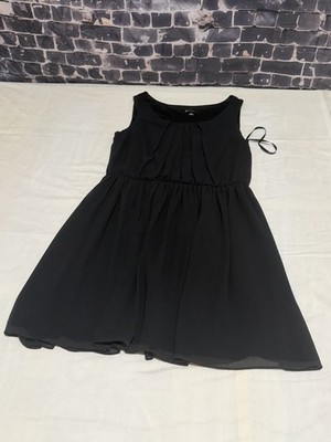 BCX Black Sleeveless Fit & Flare Dress Women s XL Pleated Chiffon Party Cocktail