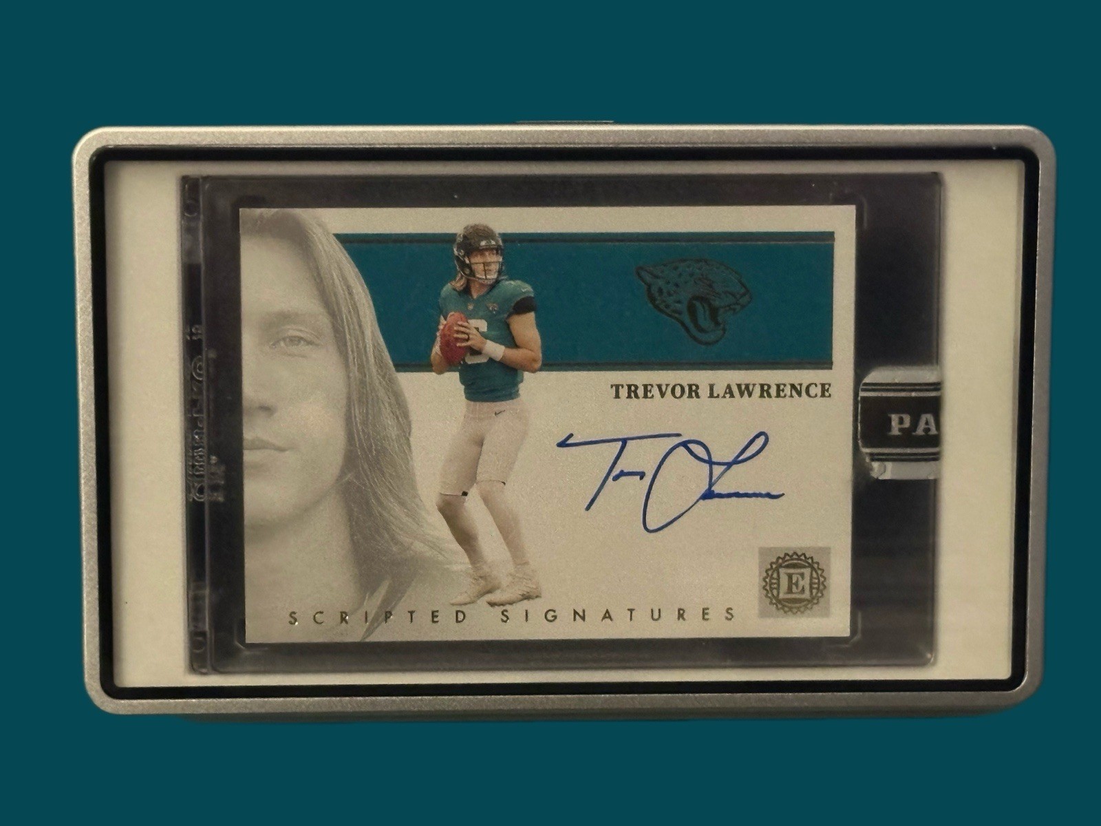 2021 Encased • Scripted Signatures • Trevor Lawrence • Black Box 1/1 Sealed Auto view 1