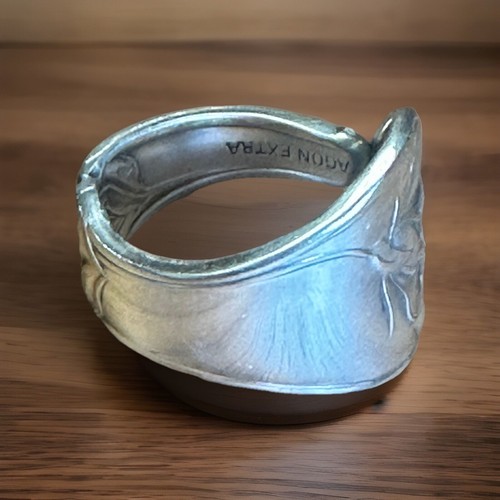 Löffel Ring Lilie Vintage Silberbesteck Schmuck Band Recycling Schmuck Erbstück Ring - Bild 7 von 9
