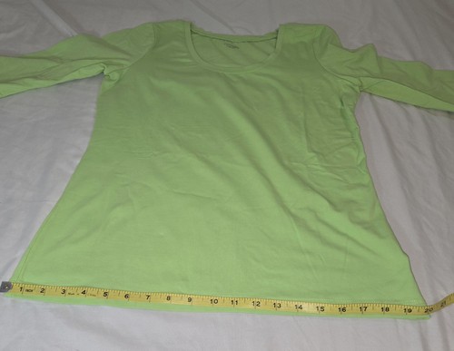 Chadwicks Bluse 3/4 Ärmel einfarbig limettengrün Schlankmacher Oberteil Damen Größe M - Bild 6 von 11