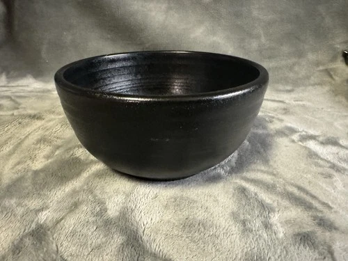 Fiesta Fiestaware Homer Laughlin Solid Black Cereal Soup Bowl 6” X 3” GUC HLC