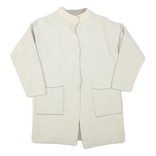 Maglione Donna S Lana Misto Crema Tinta Unita Girocollo