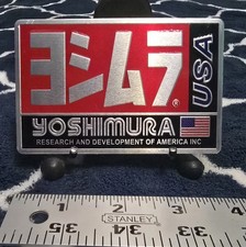 Yoshimura Usa Aluminum Metal Motorcycle Exhaust Pipe Sticker Decal Emblem Honda Yoshimura Usa Aluminum Metal Motorcycle Exhaust Pipe Sticker Decal Emblem Honda