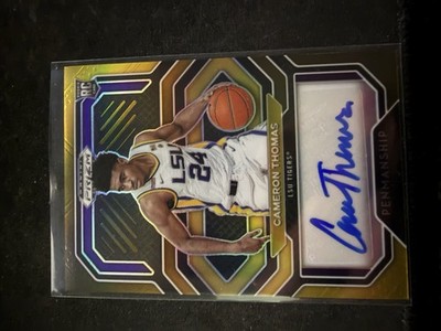 Mint 21-22 Panini Prizm Cameron Thomas Penmanship Auto Black Gold 1/5 No. CP-CTH