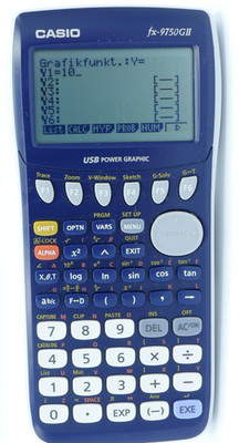 Casio fx-9750GII Grafikrechner programmierbar USB mit Schutzdeckel