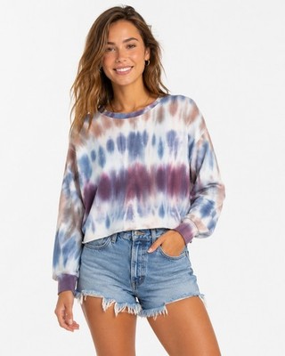 Dip Women's Multicolor Tie-Dye Cut-Off Sweatshirt EUC - Size Small