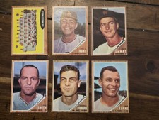 1962 Topps Baseball Lot of 6 EX-NM