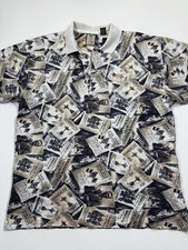 Vintage Gant Polo Shirt Mens Large Abstract A...