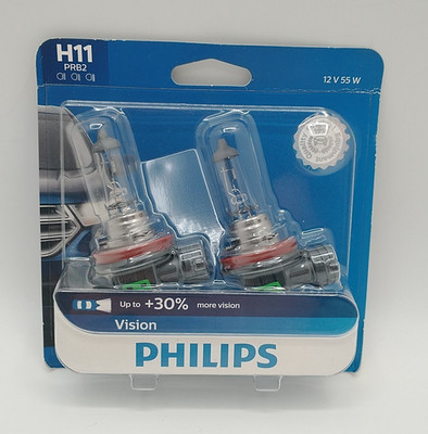 Philips H11 55W 12V 12362PRB2 Vision Headlight Automotive Car lamp - 2 Bulbs