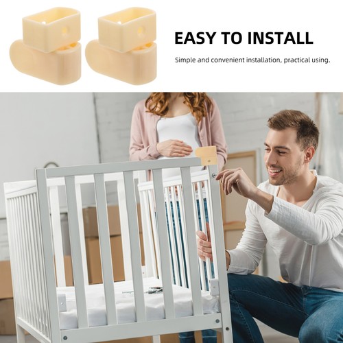 1 Set Of Baby Cot Guard Bar Accessories Playpen Base Buckle Plastic Latches - Picture 2 of 12
