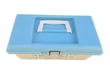 Vintage plastic Wilton Cake Decorating Tool Caddy storage with handle ~ No Tools