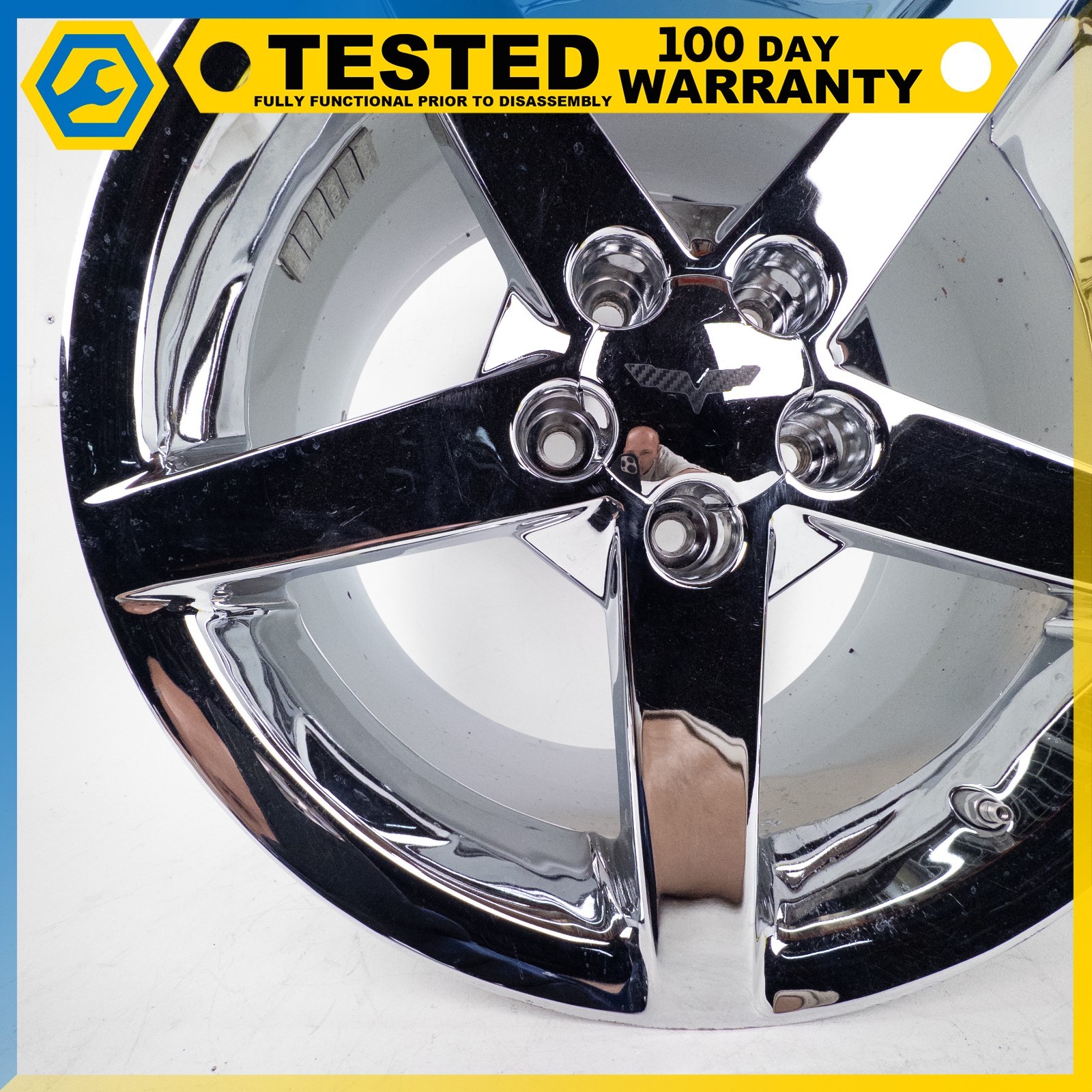 05-13 CHEVROLET CORVETTE C6 18X9,5J FRONT WHEEL RIM POLISHED