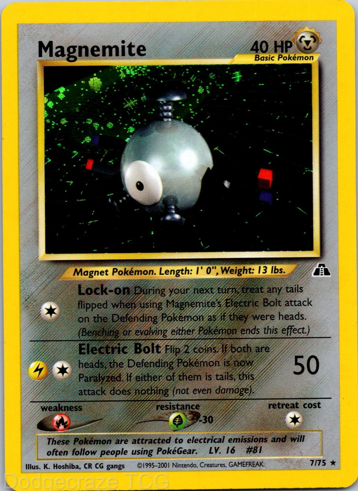 Magnemite 7/75 Holo Rare Neo Discovery Pokemon NM