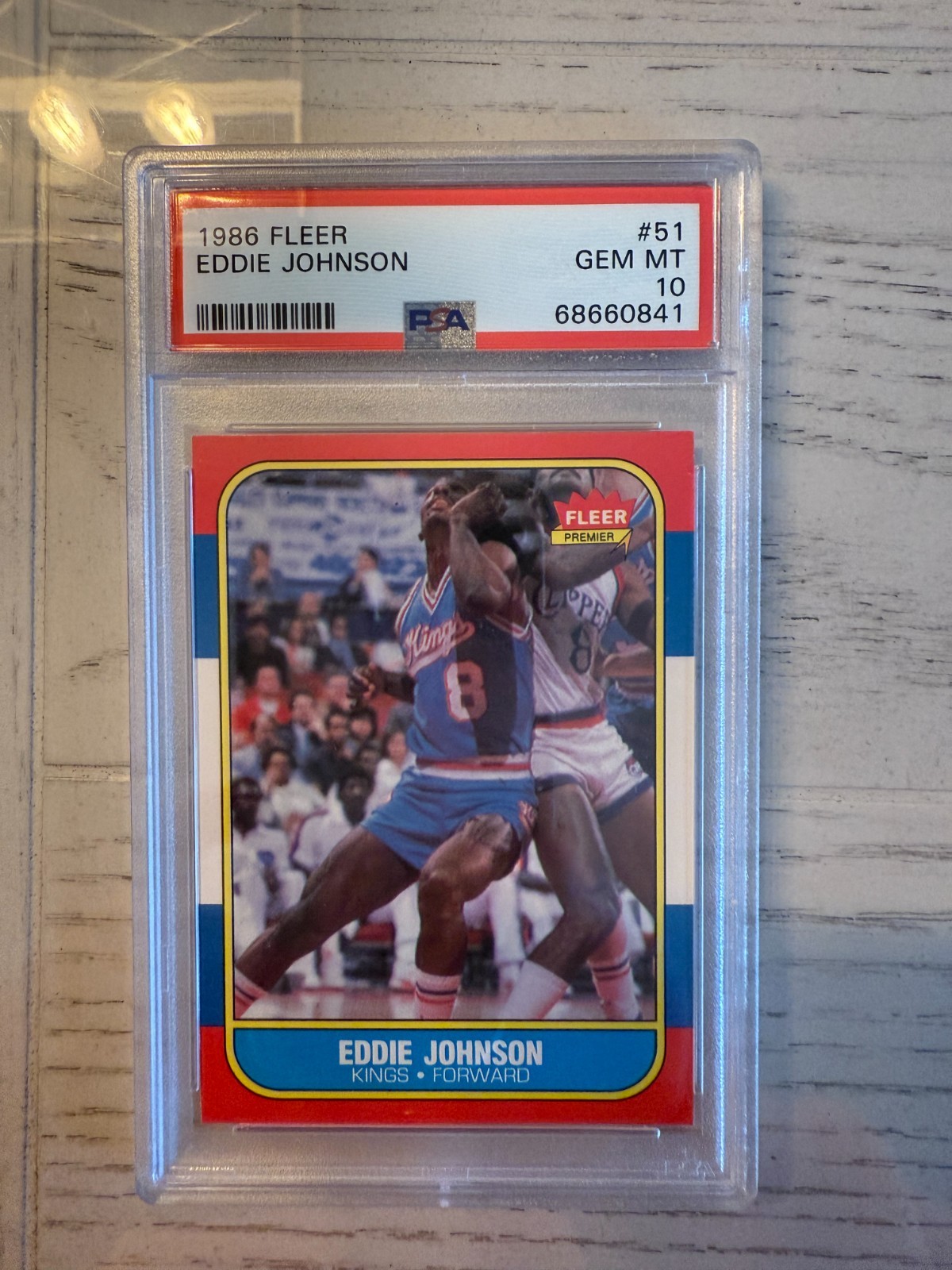 1986 FLEER #51 EDDIE JOHNSON PSA GEM MT 10