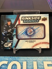 2017-18 UD ICE Jack Roslovic Rinkside Signings RS-JR RC Rookie Auto Autograph