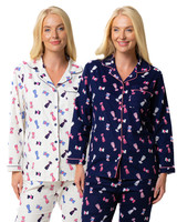Womens Classic Fun Print Brushed Wincy Pyjamas